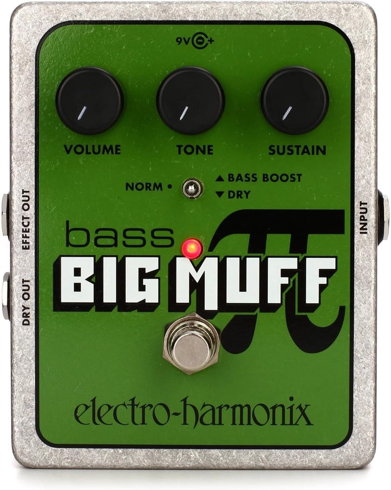 Electro-Harmonix Bass Big Muff Distortion Pedal with Volume, Tone, and Sustain Controls